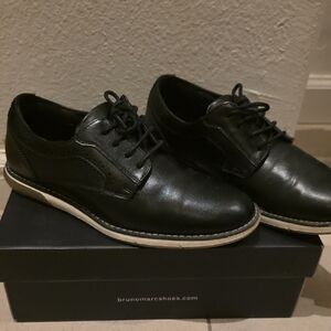Bruno Marc Kids' Classic Black Dress Shoes